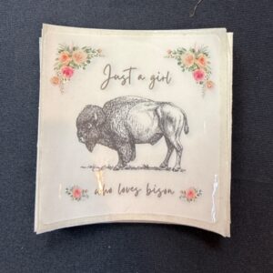Just a girl who loves bison sticker